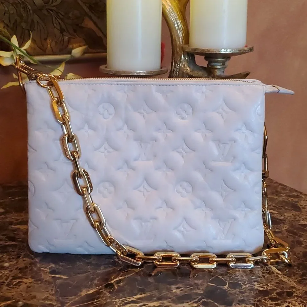 Authentic LOUIS VUITTON COUSSIN PM-Cream!